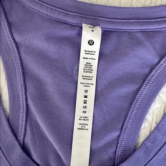 NWT Lululemon Love Tank Top purple size 4 - Picture 3 of 4